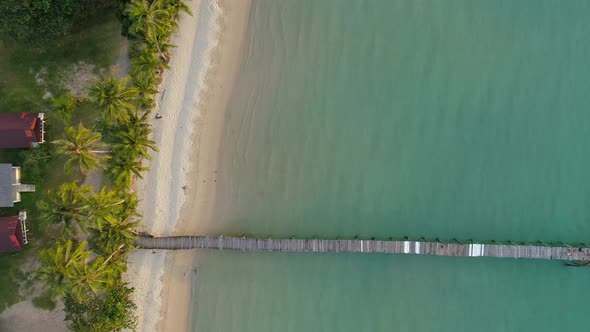  Top-Down View from Drone on Peer in Sea