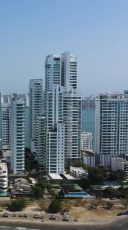 The Cartagena Colombia Aerial Vertical View