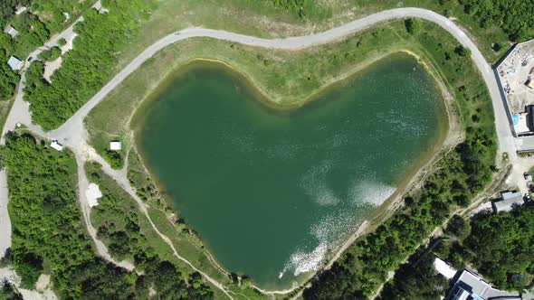 Heart Shaped Love Lake Shot