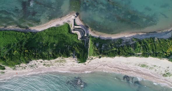 Top View of Kepi Rodonit in Durres Albania