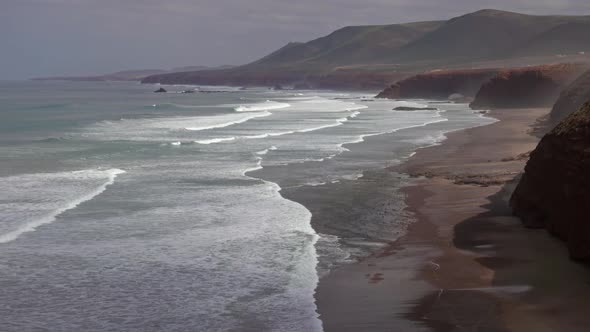 Landscape with Legzira Beach on the Atlantic Coast
