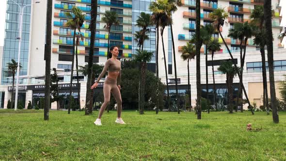 Woman Doing Workout in the City