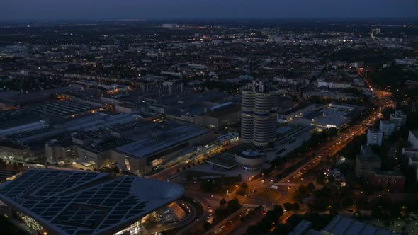 Highway in Munich at night, Bavaria, Germany