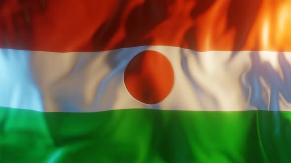 Niger Flag with Edge Bump