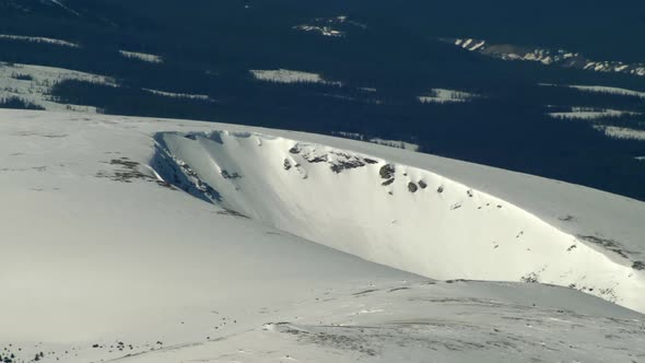 Scenic Snow-covered Landscape At South Chilcotin Mountains Provincial Park In British Columbia, Cana