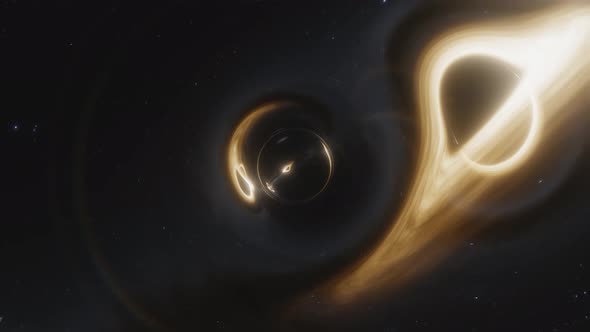 Animation of a Wormhole Next to a Supermassive Black Hole with Accretion Disk