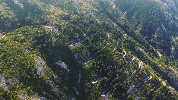 Serpentine Road In Kotor