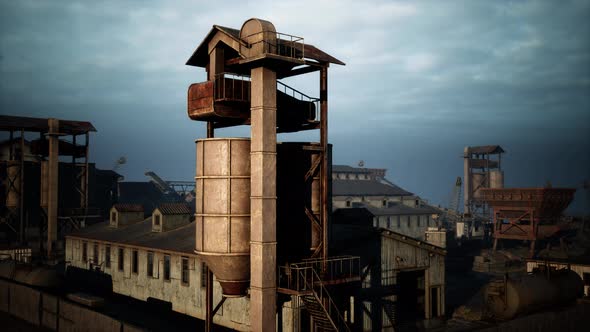 Old Abandoned Welsh Coal Mine Pit Gear