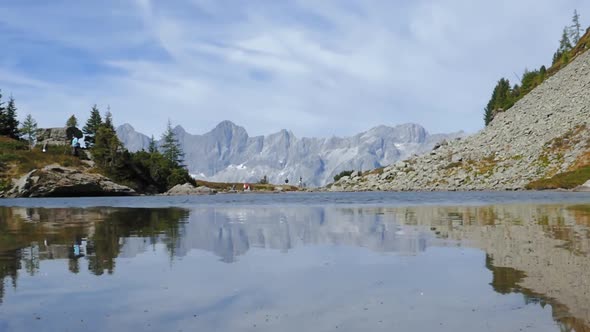 Lake Spiegelsee with Reflections of Dachstein