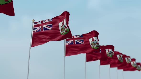 Bermuda  Row Of Flags 