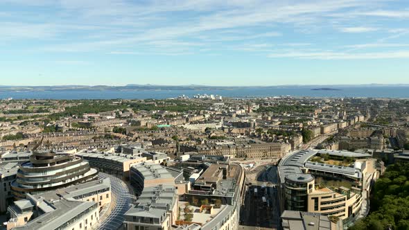 Edinburg Scotland Uk Aerial Drone Footage