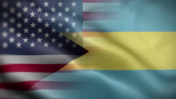 USA Bahamas Flag Loop Background 4K
