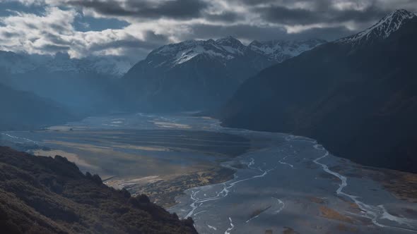 Glacial valley in Southern Alps