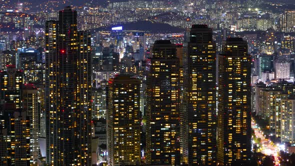 Seoul Gangnam Dogok Building Night