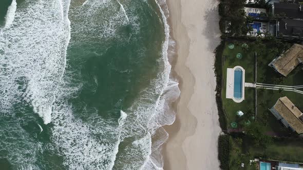 Tropical summer beach. Brazilian beach tourism landmark.