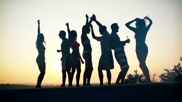 Friends Partying During Summer Vacation