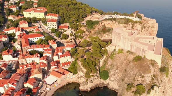 Aerial View of Croatian City Dubrovnik