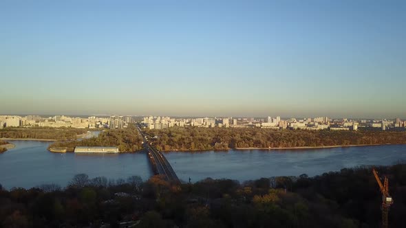 Aero, Kyiv, Autumn, Park of Glory, Metro Bridge, Pechersk Lavra