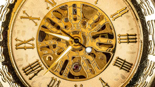 Antique Clock Dial Close-up. Vintage Pocket Watch