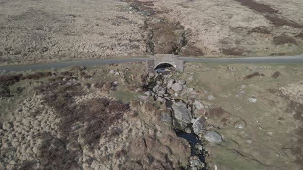 Commute highway leading to Wicklow mountains Ireland aerial