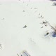 Aerial Overhead View Snow Covered Clearing in the Forest - VideoHive Item for Sale