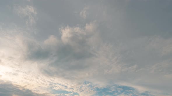 Timelapse sky and grey clouds in rainy weather Thunderous clouds Summer Rainy