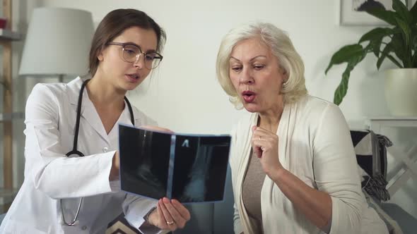 Physician Visit Old Mature Women at Her House