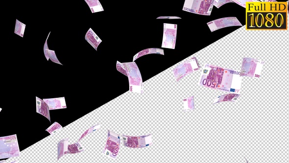 Falling Money Euro On Alpha Channel Loops V3 alt