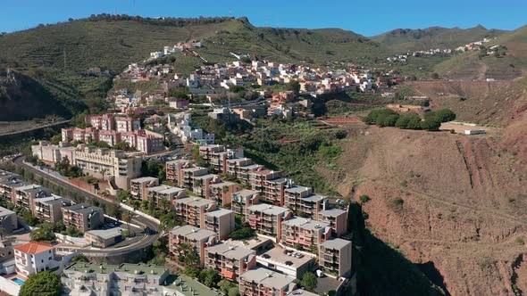 Aerial View. View From the Height of the City of Santa Cruz De Tenerife on the Atlantic Coast