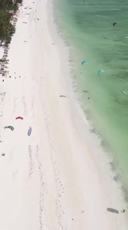 Beach on the Coast of Zanzibar Island Tanzania