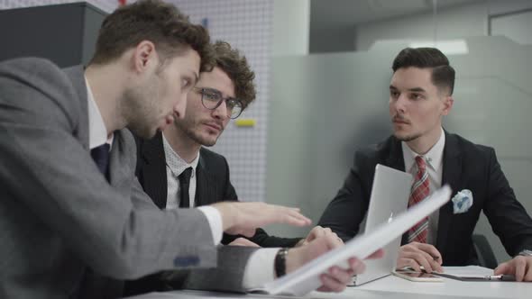 Young businessmen working