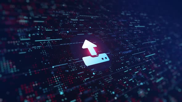 Upload Icon Digital Background alt