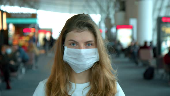 Woman in Face Mask During Coronavirus Pandemic