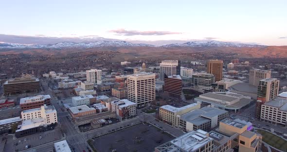 Downtown Boise, Idaho USA During Winter