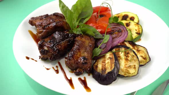 Grilled Meat and Vegetables