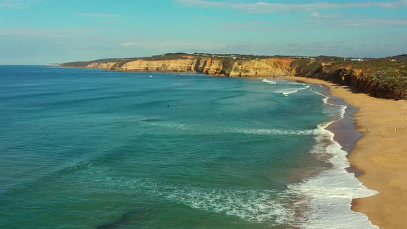 AERIAL, Jan Juc Beach, Australia On A Sunny Day