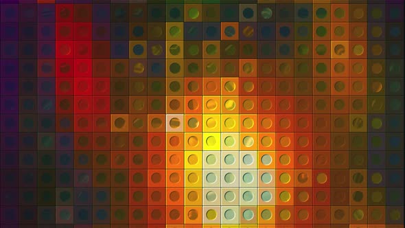 Animation Background with Glowing Mosaic Tiles
