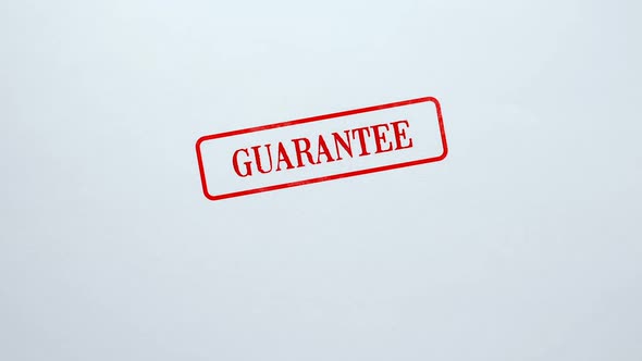 Guarantee Seal Stamped on Blank Paper Background, Customer Service Quality