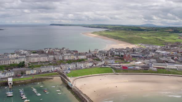 Portrush town on the Causeway Coastal Route, Northern Ireland.