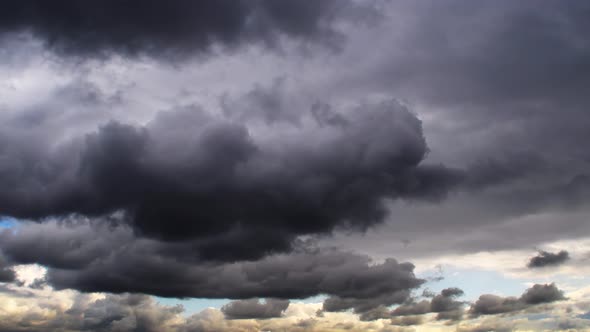 Sky with dark clouds