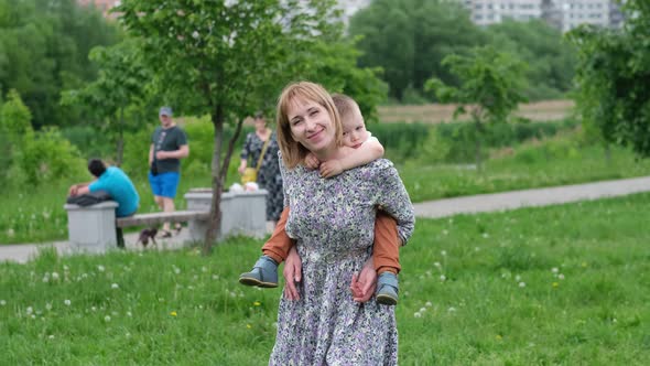 Family Having Fun Outdoors