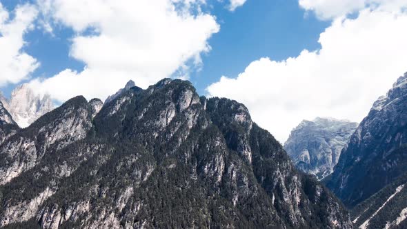 Time Lapse of Mountain Landscape with Moving Clouds