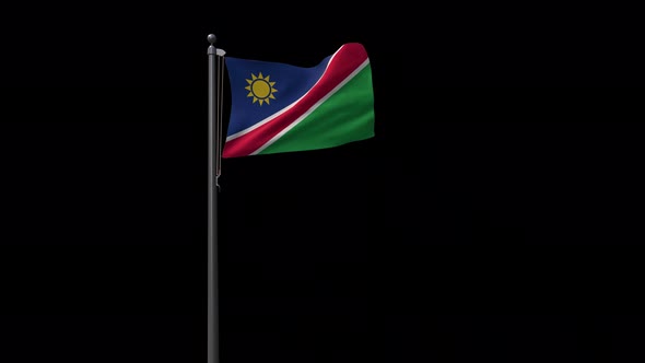 Namibia Flag With Alpha 4K