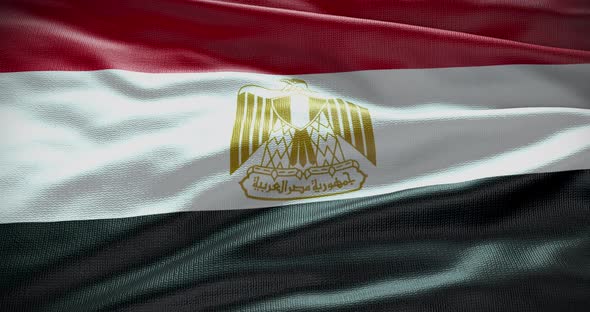 Egypt waving flag looped
