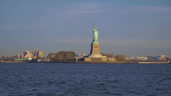Statue of Liberty in the Morning. New York City. View From the Water