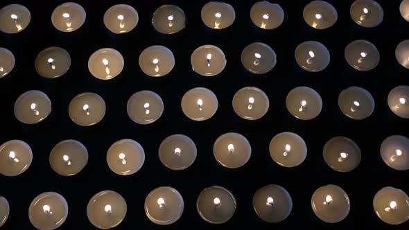 Candles on a Black Background