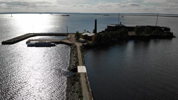 Peter Fort in Kronstadt Fortification Island in Baltic Sea Gulf of Finland