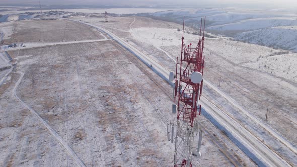 Telecommunication tower in a rural location