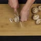 Cutting and Slicing Peeled Mushrooms - VideoHive Item for Sale