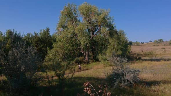 Person walking the path in Colorado